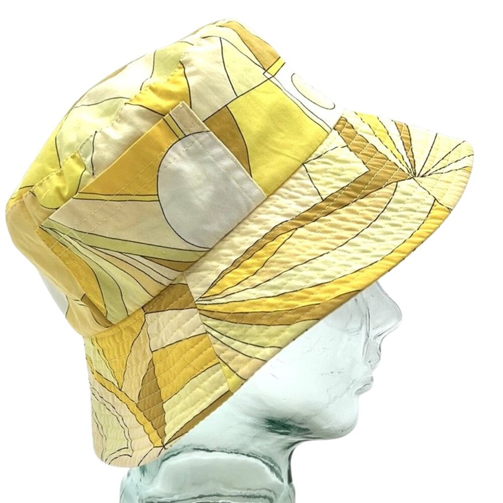 Authentic EMILIO PUCCI Printed Bucket Hat Yellow
